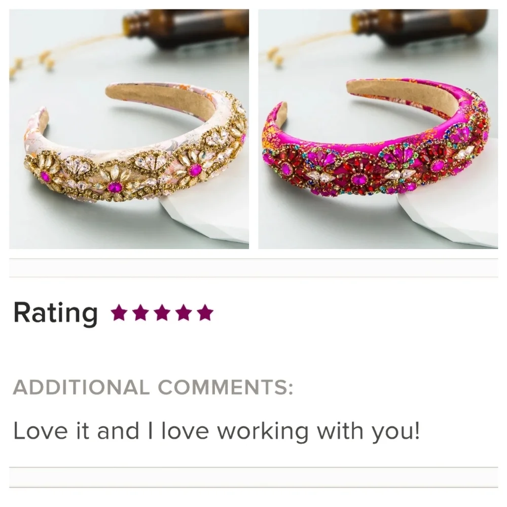 Elegant Beaded Headbands Baroque Style - Picture 5 of 13